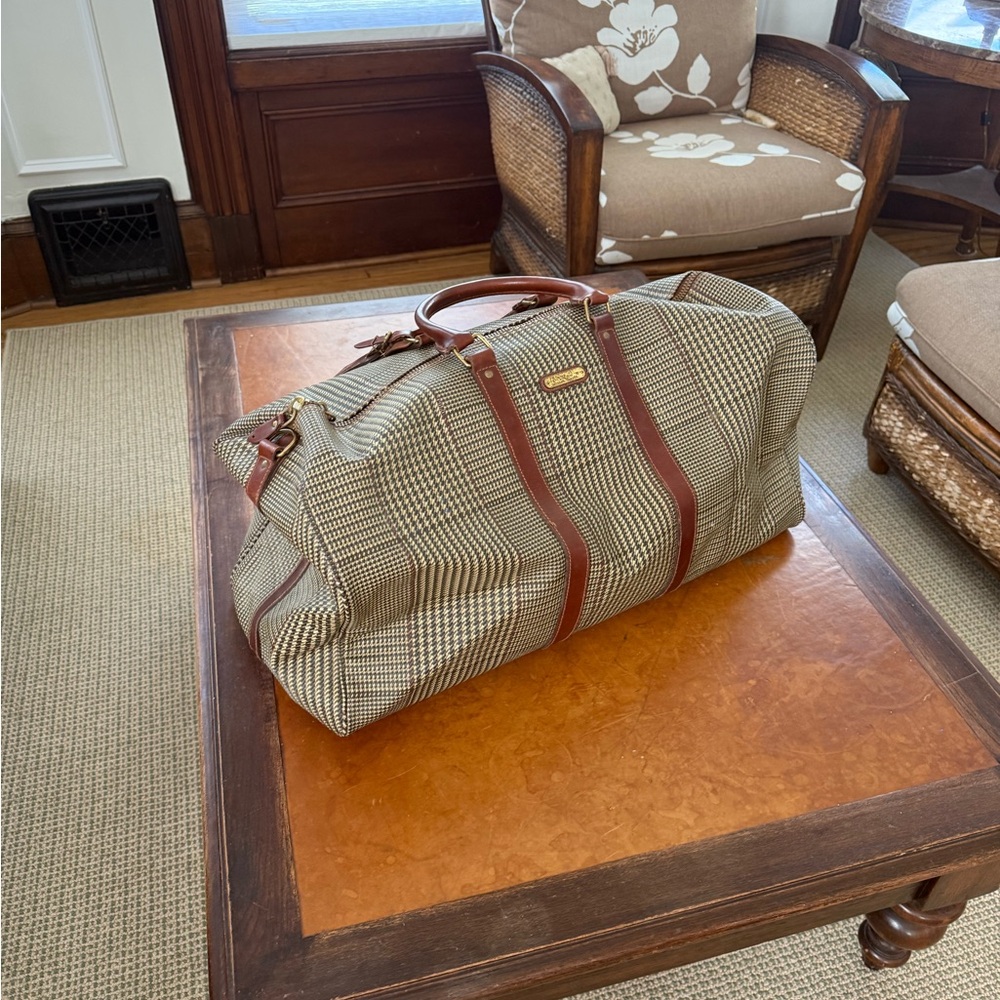 Polo Ralph Lauren Vintage Men’s Classic Houndstooth Weekender Duffel Bag